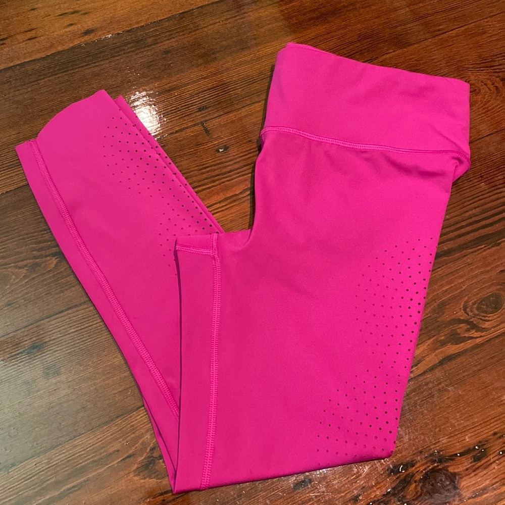 Like-new! Athleta leggings, pink, sz small